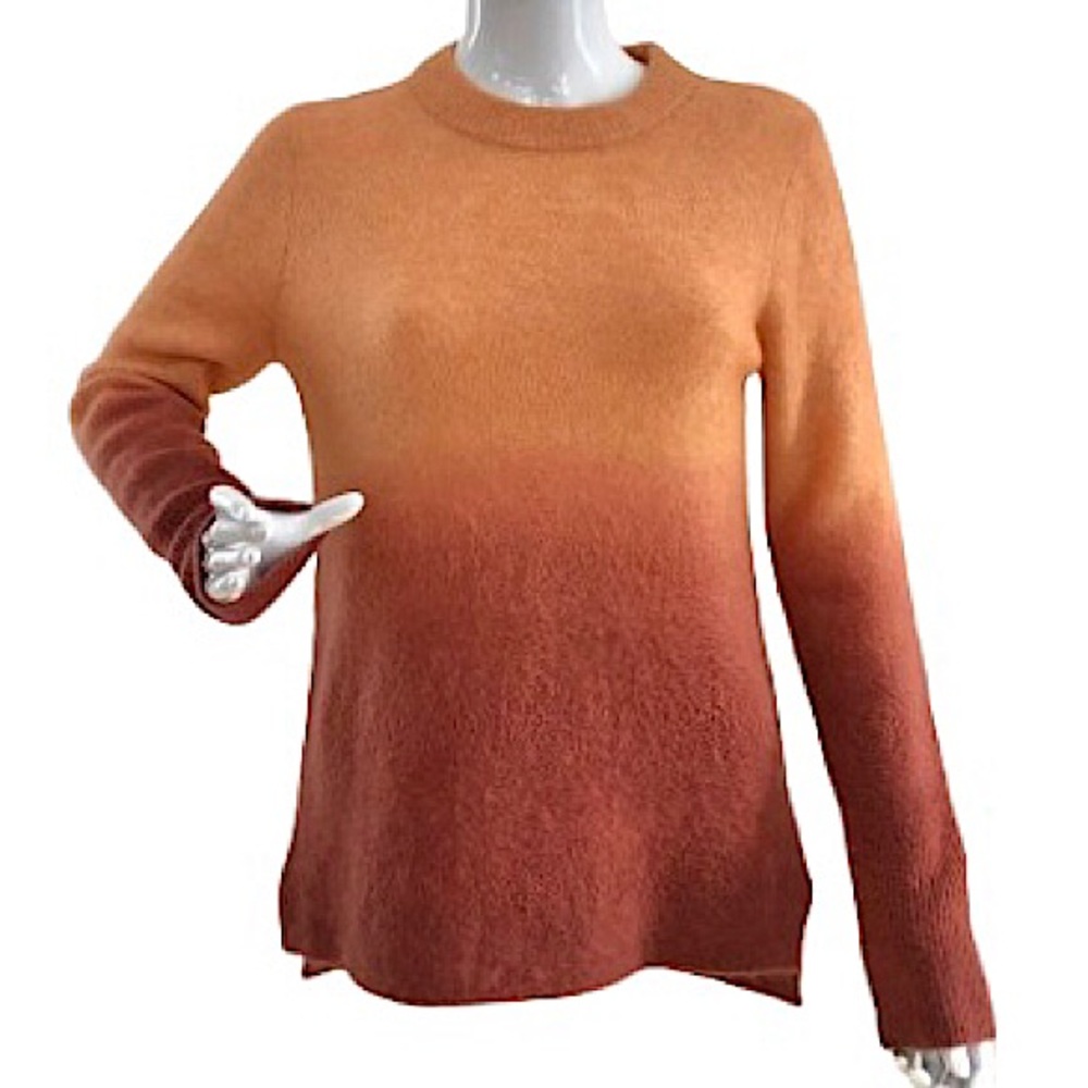 ⭐️Second Female⭐️Copenhagen Ombre Orange Mohair Wool Crewneck Sweater Women's S